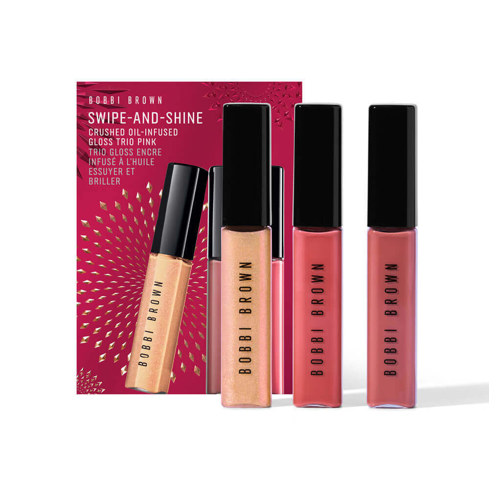 Bobbi Brown Pink Swipe-and-Shine Crushed Oil-Infused Gloss Trio (£54)